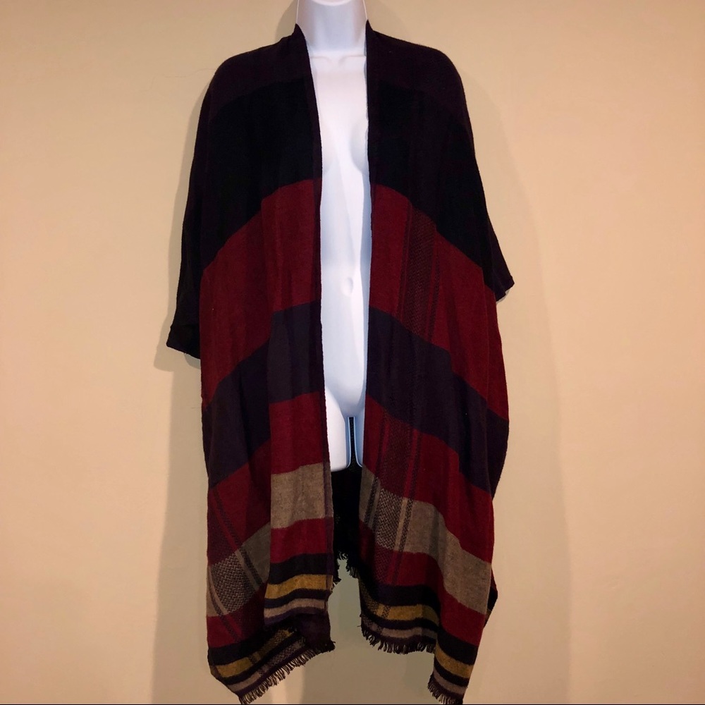 The LOFT Dark Plaid Cape